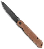 Kansept Knives Prickle Liner Lock Knife Brown Micarta (3.5" Black SW)