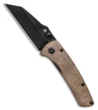 Kansept Knives Main Street Liner Lock Knife Brown Micarta (3.4" Black) T1015A4