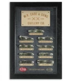 Case Tang Stamp Series Mint Set Olive Green Bone Peachseed Jig w/ Wood Box