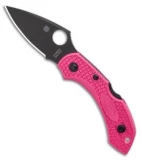 Spyderco Dragonfly 2 Pink Lightweight Lockback Knife Pink FRN (2.3" Black)