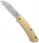 Benchmade Proper Knife + Flytanium Tumbled Brass Scales (Stonewash S90V)