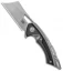 EOS Mini Nautilus Frame Lock Knife Stonewashed Titanium/Carbon Fiber (3.1" SW)