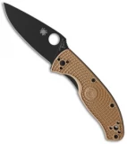 Spyderco Tenacious Lightweight Folding Knife Tan FRN (3.4" Black)