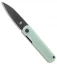 Kizer Feist Front Flipper Knife Natural Jade G-10 (2.9" Black M390)