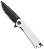 Acta Non Verba Knives  Z100 Liner Lock Knife White G-10 (3.5" Black DLC)