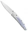 William Henry Lancet Vanguard Plunge Lock Knife Titanium Sapphire (2.6" Satin)