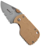Boker Plus Subcom F Desert Frame Lock Knife (1.875" Bead Blast Serr) 01BO589DES