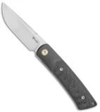 Reate Tribute Front Flipper Knife CF/Zircomium (2.8" Fine Stonewash)