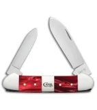 Case Knives Traditional Canoe Knife Red Pearl Kirinite (3.6" - 102131 SS)