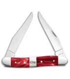 Case Knives Muskrat Traditional Knife Red Pearl Kirinite (3.9" -  MUSKRAT SS)