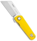 Finch Knife Co. Runtly Liner Lock Knife Yellow G-10  (2.25" Stonewash)