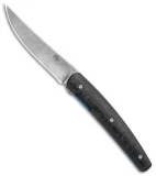 Brad Zinker Custom Swayfront Persian Front Flipper Knife Marble CF (3.8" Dama)