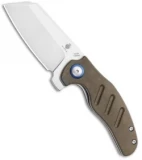 Kizer Vanguard Mini Sheepdog Knife Green Micarta (2.6" Satin)