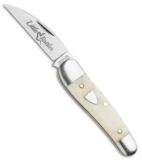 GEC Tidioute Cutlery Little Rattler Traditional Pocket Knife Smooth White Bone