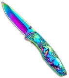 Boker Magnum Anna's Rainbow Unicorn Frame Lock Knife (3.5" Spectrum) 01MB231