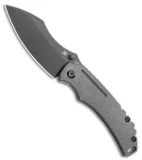 Kansept Knives Pelican EDC Dark Gray Titanium Frame Lock Knife (3" Black S35VN)