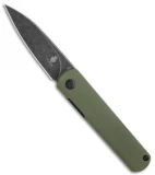 Kizer Vanguard Feist Front Flipper Knife Green G-10 (2.8" Black SW) - BD1N