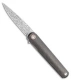 MKM Zieba Flame Frame Lock Knife Limited Edition CF (2.9" Damascus)