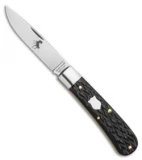 GEC Mustang #74 Pocket Knife Black Plum Jigged Bone (3.00" Satin)
