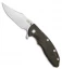 Hinderer Knives XM-18 3.5 Bowie Frame Lock Knife OD Green/Black G-10 (Stonewash)