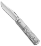 Pena Knives X-Series Barlow Front Flipper Knife - Jigged Titanium