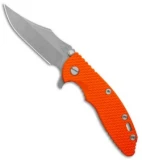 Hinderer Knives XM-18 3.5 Bowie Frame Lock Knife Orange G-10 (Working Finish)