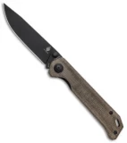 Kizer Azo Vanguard Series Begleiter Knife Green Micarta (3.5" Black BD1N)