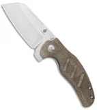 Kizer Vanguard Mini Sheepdog Knife Green Micarta (2.6" Stonewash)