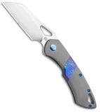 Olamic Cutlery WhipperSnapper Knife Ti/Timascus Wharncliffe (2.75" Satin)