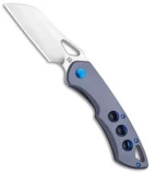 Olamic Cutlery WhipperSnapper Knife Blue Ti /w Holes Wharncliffe (2.75" Satin)