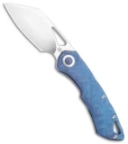 Olamic Cutlery WhipperSnapper Knife Ti Sheepsfoot (2.75" Satin) Blue Spine 3