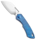 Olamic Cutlery WhipperSnapper Knife Ti Sheepsfoot (2.75" Satin) Blue Spine 2