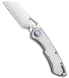 Olamic Cutlery WhipperSnapper Frame Lock Knife Frosty Wharncliffe (2.75" Satin)