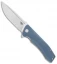 Bestech Knives Mako Liner Lock Knife Milled Blue/Gray G-10 (3.75" D2) BTKG27C