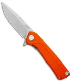 Acta Non Verba Knives Z100 Liner Lock Knife Orange G-10 (3.5" Stonewash)