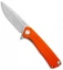 Acta Non Verba Knives Z100 Liner Lock Knife Orange G-10 (3.5" Stonewash)