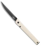 CRKT CEO Liner Lock Knife White Micarta (3.1" Smokewash D2) BHQ Exclusive