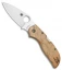 Spyderco Chaparral Lockback Knife Birdseye Maple (2.8" Satin) C152WDP