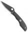 Spyderco GrassHopper Black Stainless Steel Keychain Knife (2.3" Black) C138BKP