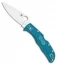 Spyderco Endela Lightweight Blue FRN Knife (3.41" Satin K390) C243FPK390