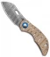 Olamic Cutlery Busker Largo Frame Lock Knife Bronze Etch (2.5" Damasteel)