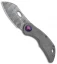 Olamic Cutlery Busker Largo Frame Lock Knife Dark Ti (2.5" Damasteel)