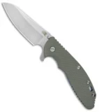 Hinderer Knives XM-24 4.0 Sheepsfoot Flipper Knife SW Blue OD Green G10 (SW)