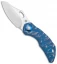 Olamic Cutlery Busker Semper Knife Blue Seabed Rocks Ti  (2.5" Satin)