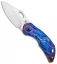 Olamic Cutlery Busker Semper Frame Lock Knife Purple Entropic (2.5" Satin)