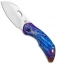 Olamic Cutlery Busker Largo Frame Lock Knife Purple Entropic (2.5" Satin)