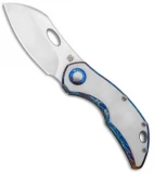 Olamic Cutlery Busker Largo Frame Lock Knife Ti w/ Entropic Accents (2.5" Satin)