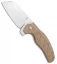 Kizer Vanguard Sheepdog Liner Lock Knife Natural Micarta  (3.2" Stonewash)