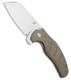 Kizer Vanguard Sheepdog Liner Lock Knife Green Micarta  (3.2" Stonewash)