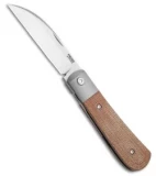 Pena Knives X-Series Swayback Front Flipper Knife Natural Micarta (2.9" Satin)